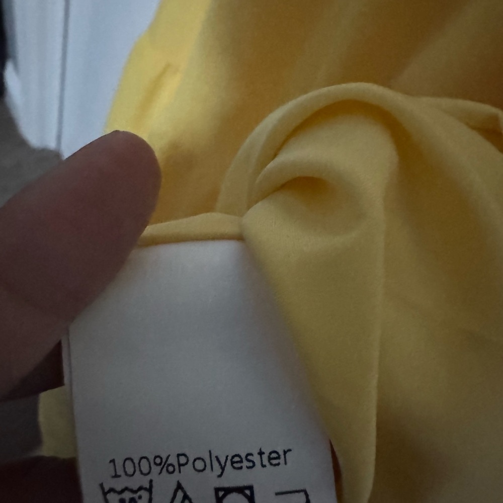 Yellow Flutter Sleeve V-Neck Midi Dress for Wedding Guest - Picture 5 of 6